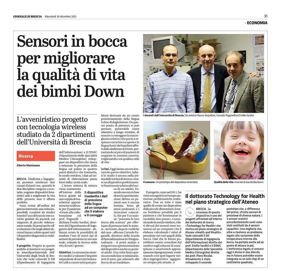 sensors in the oral cavity Giornale di Brescia